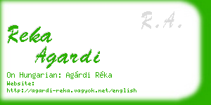 reka agardi business card